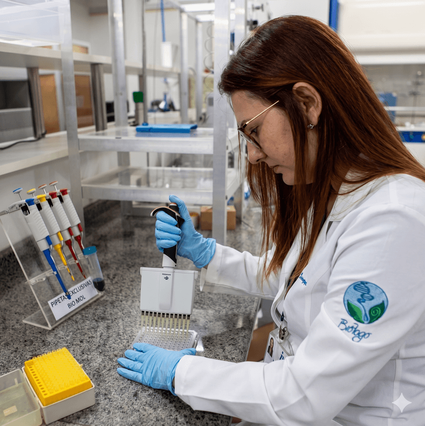 Dra. Daniela Droppa no laboratório ITP - Validação de bioativos e toxicologia de precisão na Bispora